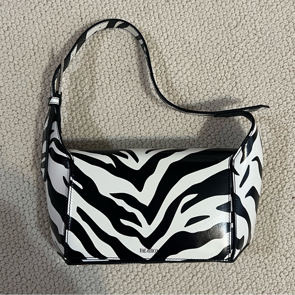 The Attico 7/7 Zebra Print Bag